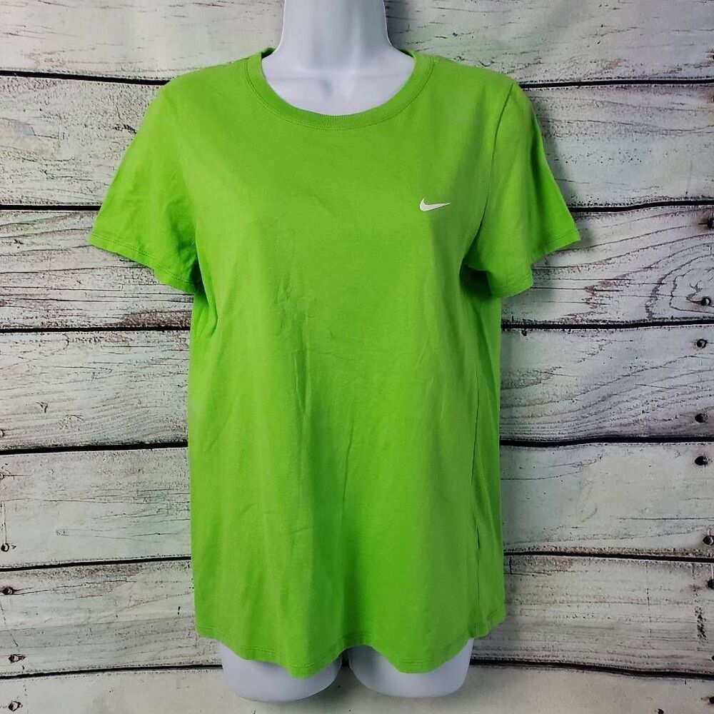Nike Tee Athletic Cut T-Shirt Size L Green Short Sleeve 100% Cotton Honduras Uni
